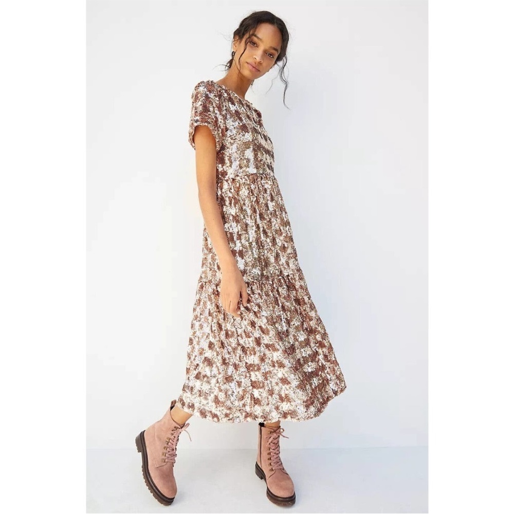 Maeve Bernadette Sequin Midi Dress